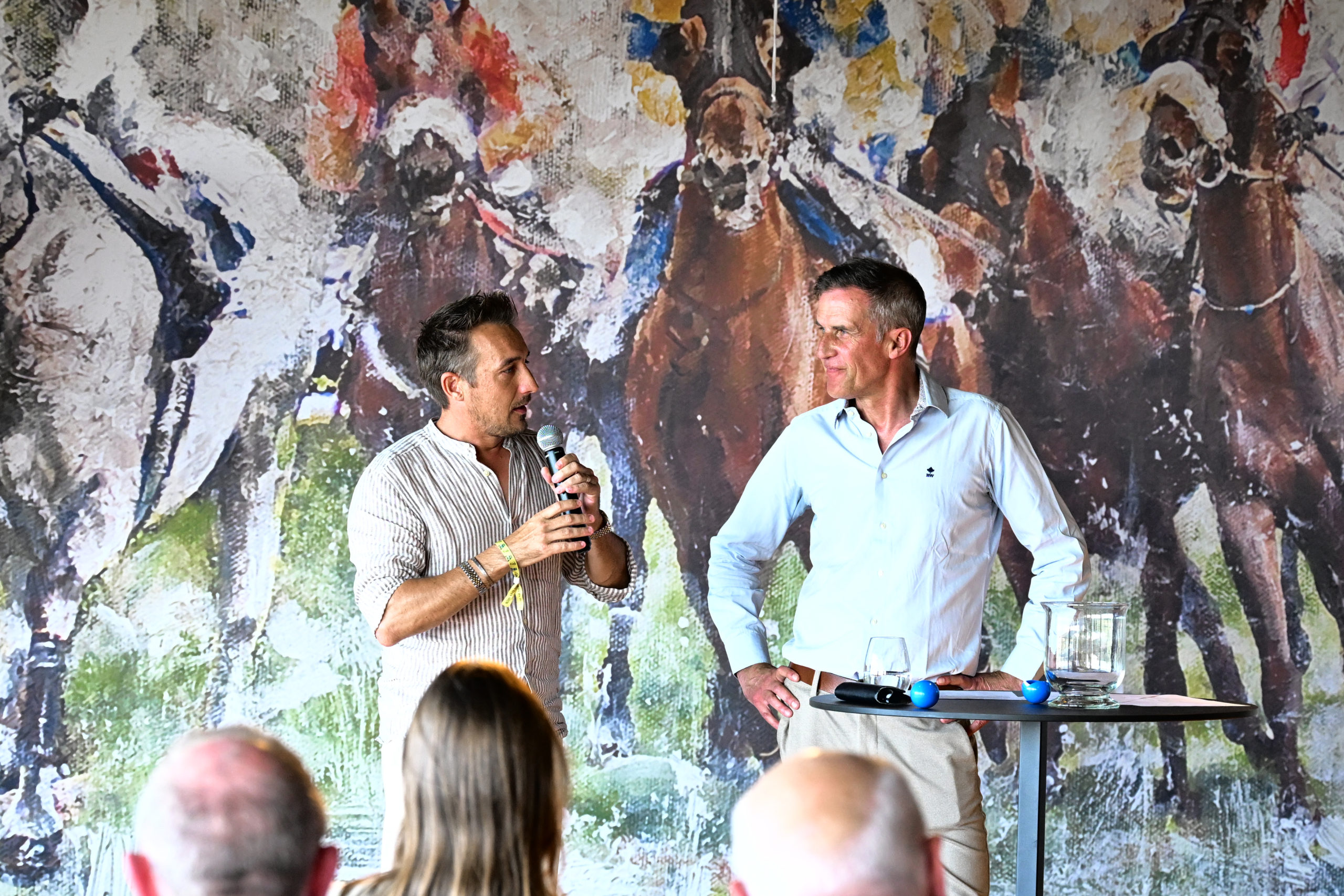 Interviewmoment tijdens de Heart for Brain Race persvoorstelling